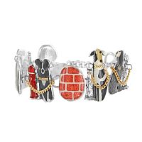 Браслет TARATATA, Pas bouger!, цветная смола, слюдяной порошок, TT-W25-06311-10M серебристый